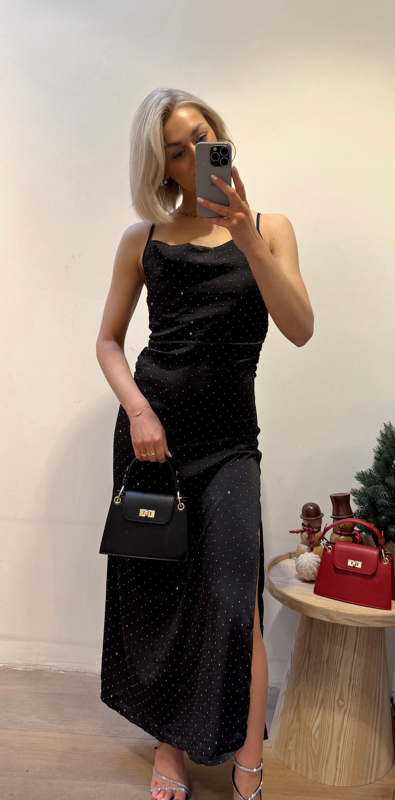 Elsie Sparkle Dress - Black