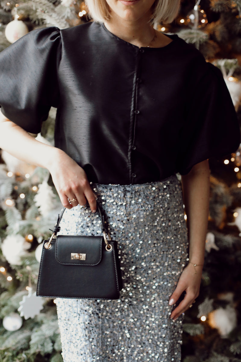 Sequin Skirt - Silver