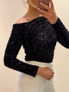 Neah Sequin Top - Black