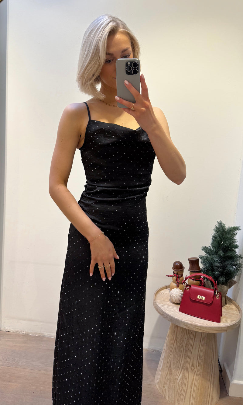 Elsie Sparkle Dress - Black