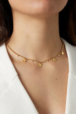 Flower Stone Necklace - Gold
LA V STORE