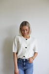 Rosie Cardigan - White 
LA V STORE 