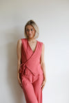 Josephine Linen Vest - Terracotta
LA V STORE