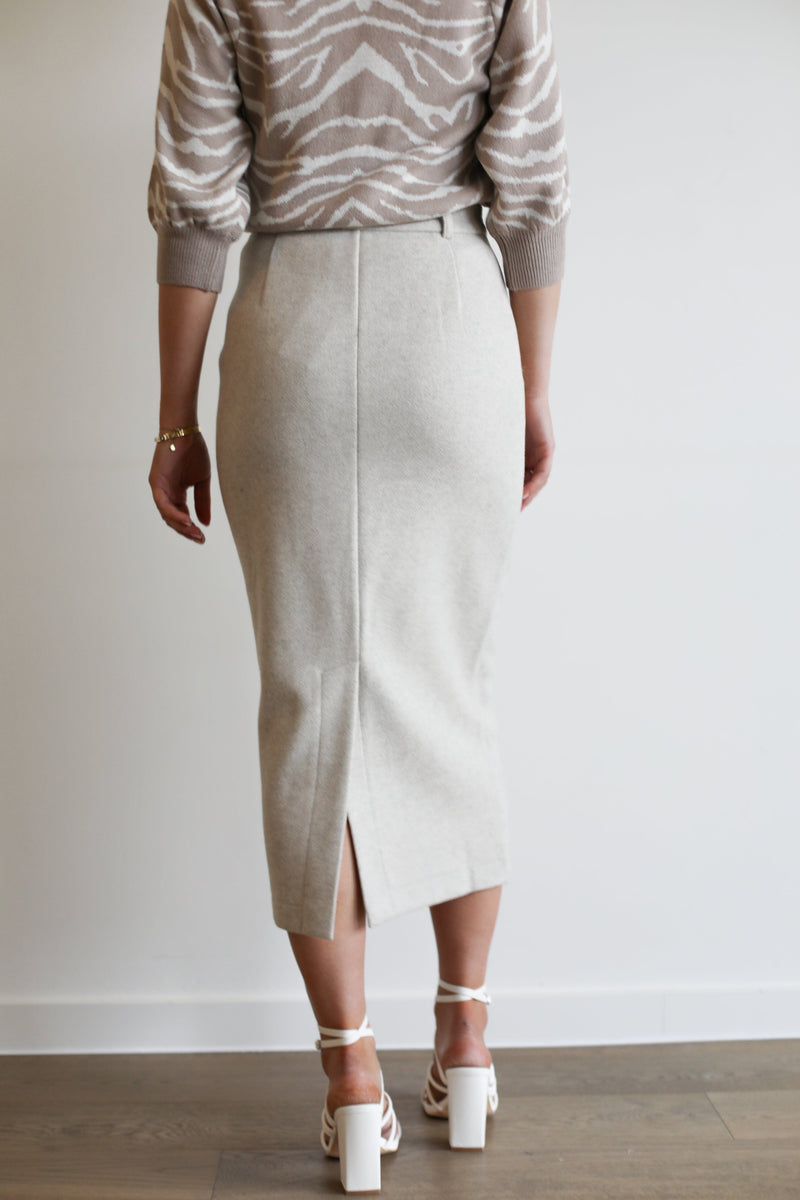 Alexandra Skirt - Taupe 
LA V STORE